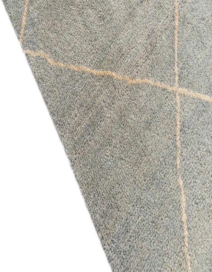 Detail image of  4' 7 x 6' 7  Hand Knotted Moroccan Wool Rug