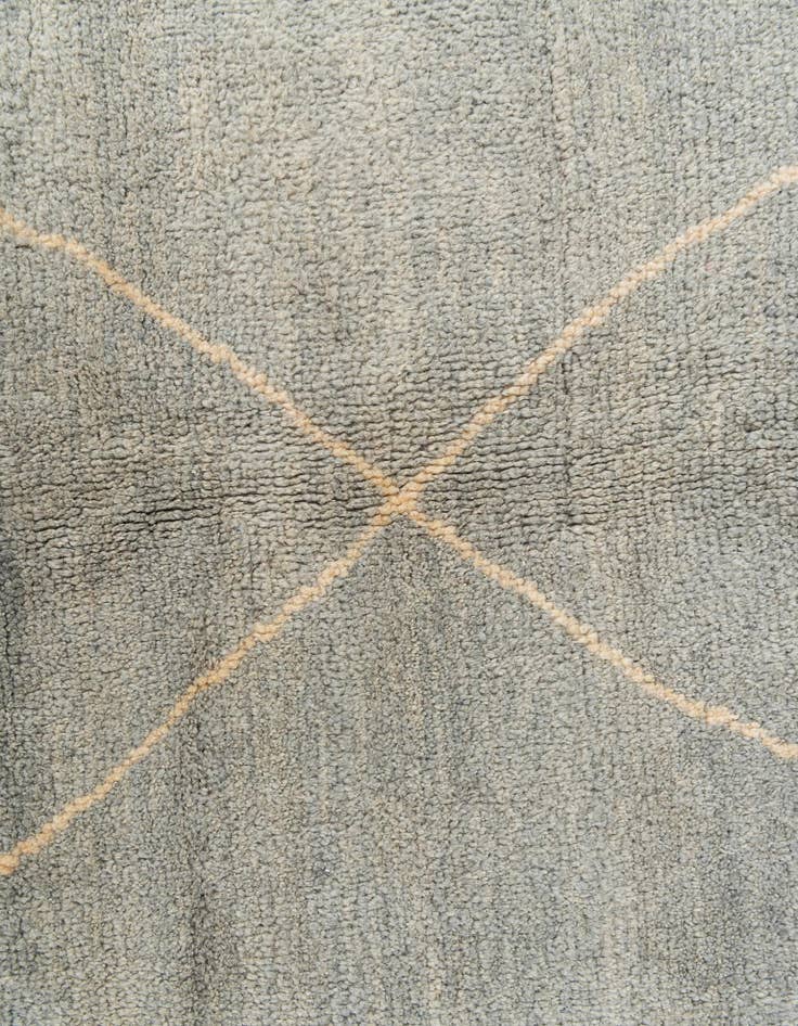 Detail image of  4' 7 x 6' 7  Hand Knotted Moroccan Wool Rug