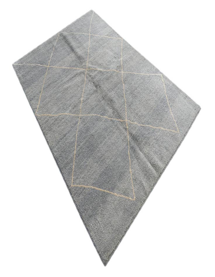 Detail image of  4' 7 x 6' 7  Hand Knotted Moroccan Wool Rug