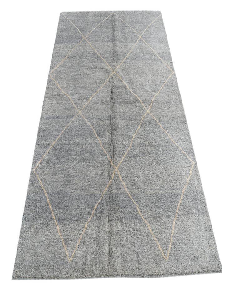 Detail image of  4' 7 x 6' 7  Hand Knotted Moroccan Wool Rug