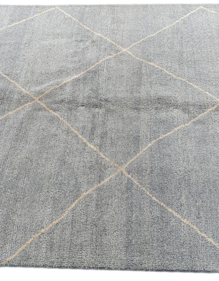 Detail image of  4' 7 x 6' 7  Hand Knotted Moroccan Wool Rug