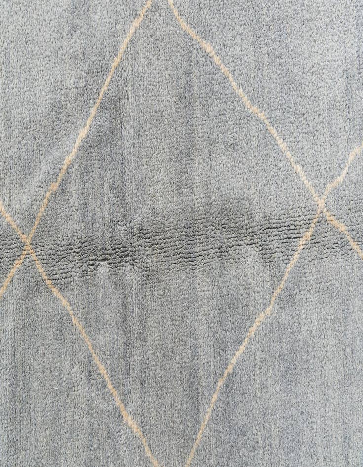 Detail image of  4' 7 x 6' 7  Hand Knotted Moroccan Wool Rug