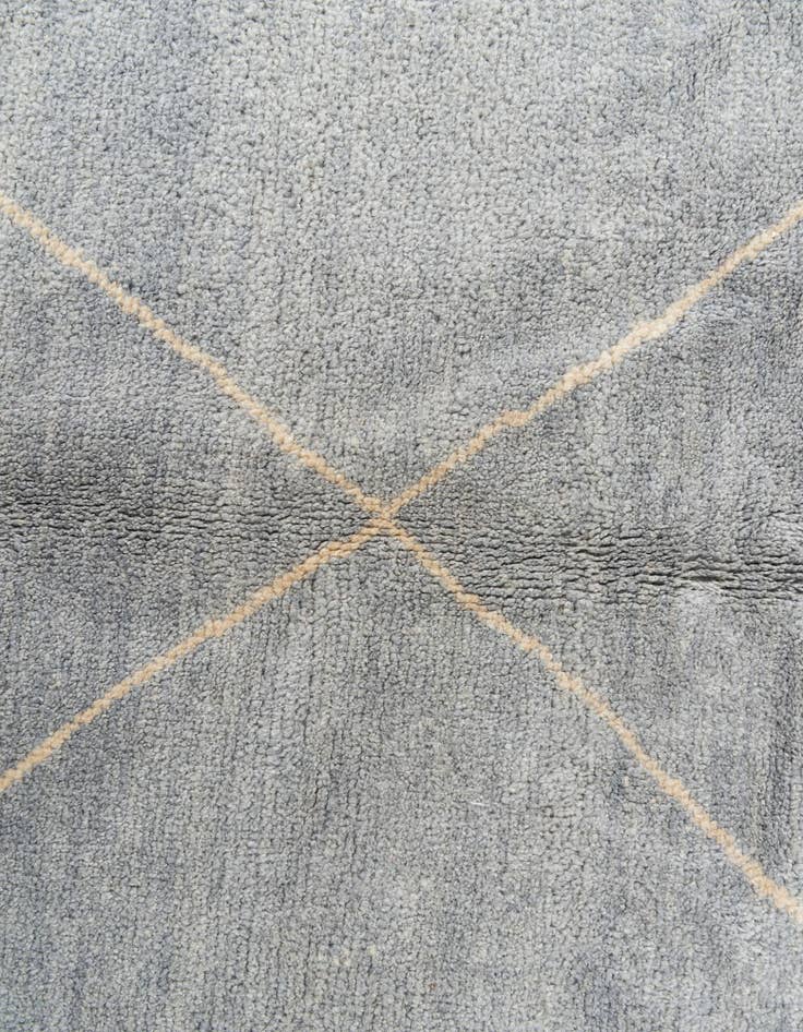 Detail image of  4' 7 x 6' 7  Hand Knotted Moroccan Wool Rug