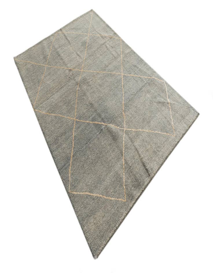 Detail image of  4' 5 x 6' 7  Hand Knotted Moroccan Wool Rug