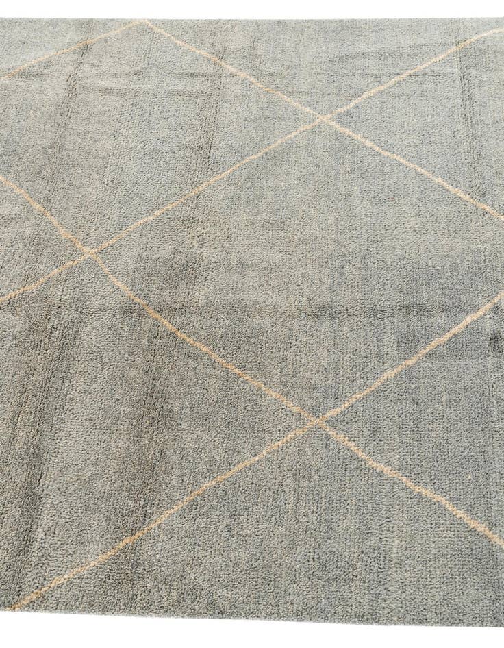 Detail image of  4' 5 x 6' 7  Hand Knotted Moroccan Wool Rug