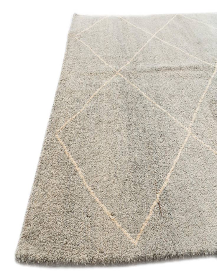 Detail image of  4' 7 x 6' 10  Hand Knotted Moroccan Wool Rug