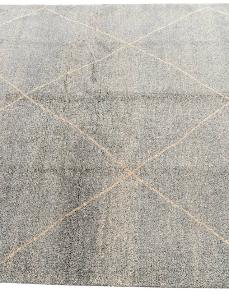 Detail image of  5' 7 x 8'  Hand Knotted Moroccan Wool Rug