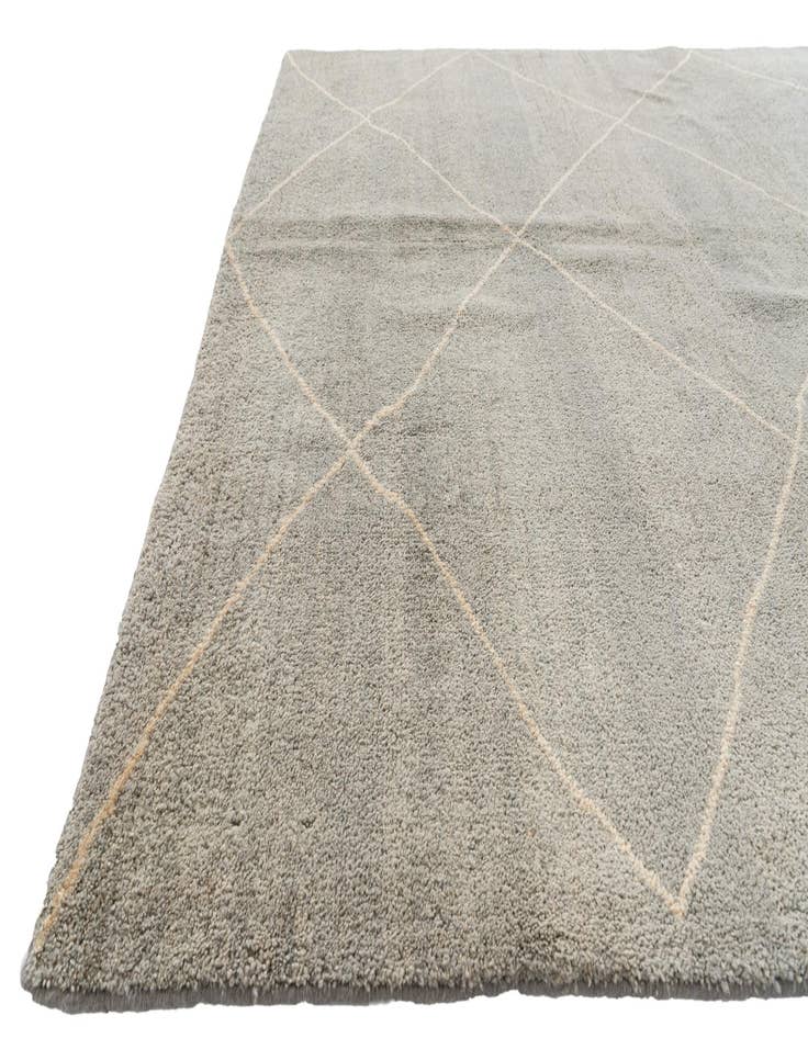 Detail image of  5' 7 x 8' 7  Hand Knotted Moroccan Wool Rug