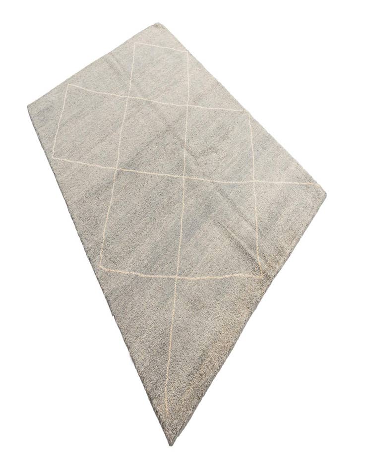 Detail image of  4' 8 x 6' 6  Hand Knotted Moroccan Wool Rug