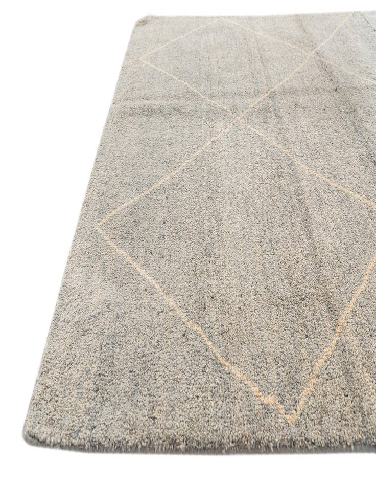 Detail image of  4' 8 x 6' 6  Hand Knotted Moroccan Wool Rug