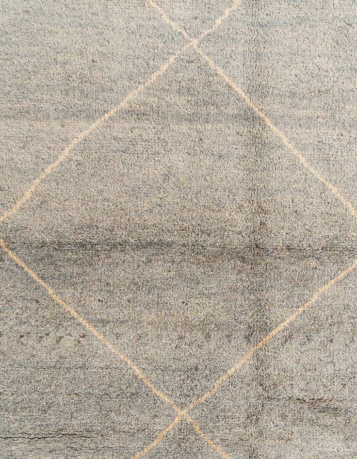 Detail image of  4' 8 x 6' 6  Hand Knotted Moroccan Wool Rug