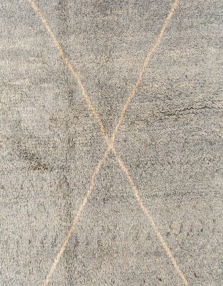 Detail image of  4' 8 x 6' 6  Hand Knotted Moroccan Wool Rug