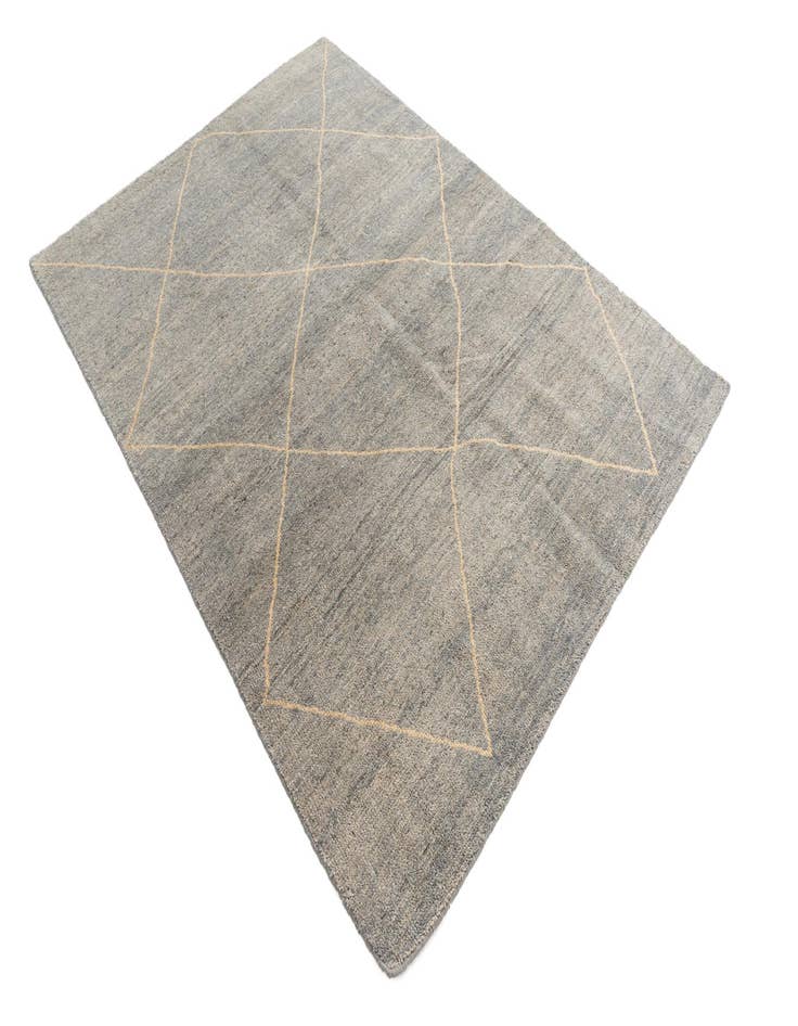 Detail image of  4' 8 x 6' 7  Hand Knotted Moroccan Wool Rug