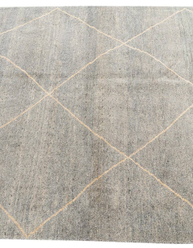 Detail image of  4' 8 x 6' 7  Hand Knotted Moroccan Wool Rug