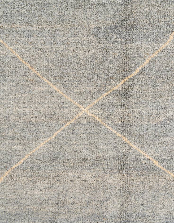 Detail image of  4' 8 x 6' 7  Hand Knotted Moroccan Wool Rug