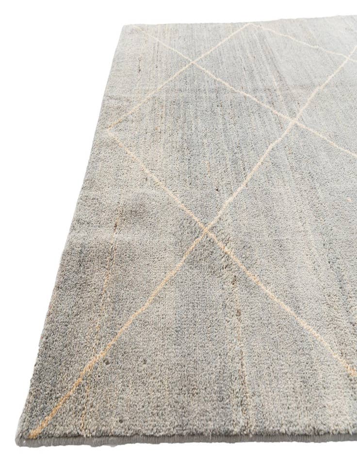 Detail image of  4' 6 x 6' 9  Hand Knotted Moroccan Wool Rug