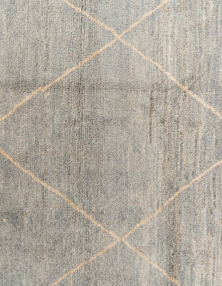 Detail image of  4' 6 x 6' 9  Hand Knotted Moroccan Wool Rug