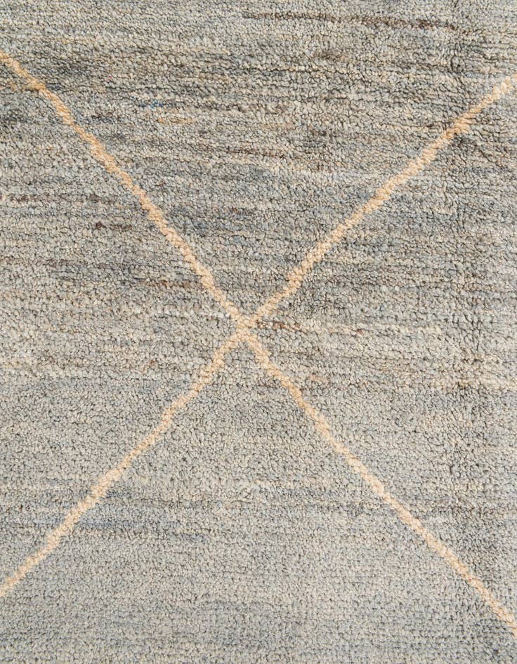 Detail image of  4' 6 x 6' 9  Hand Knotted Moroccan Wool Rug