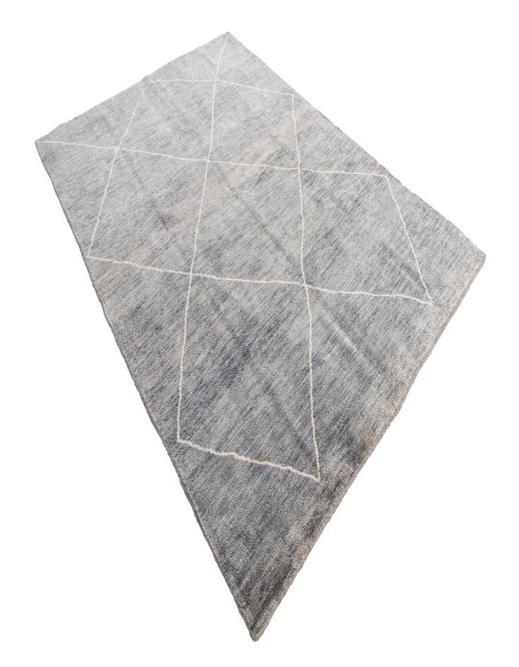 Detail image of  5' 6 x 7' 10  Hand Knotted Moroccan Wool Rug