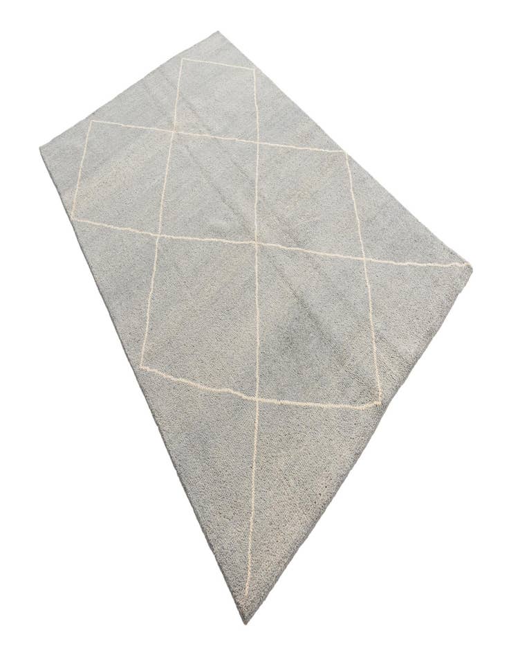 Detail image of  4' 6 x 6' 8  Hand Knotted Moroccan Wool Rug