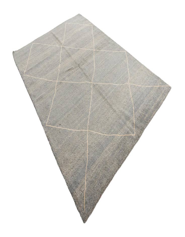 Detail image of  5' 7 x 8'  Hand Knotted Moroccan Wool Rug