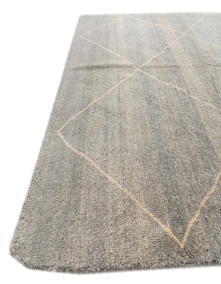 Detail image of  5' 7 x 8'  Hand Knotted Moroccan Wool Rug