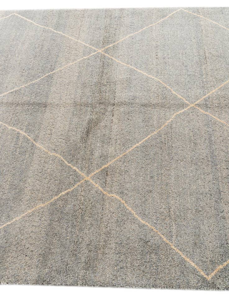 Detail image of  5' 7 x 8'  Hand Knotted Moroccan Wool Rug