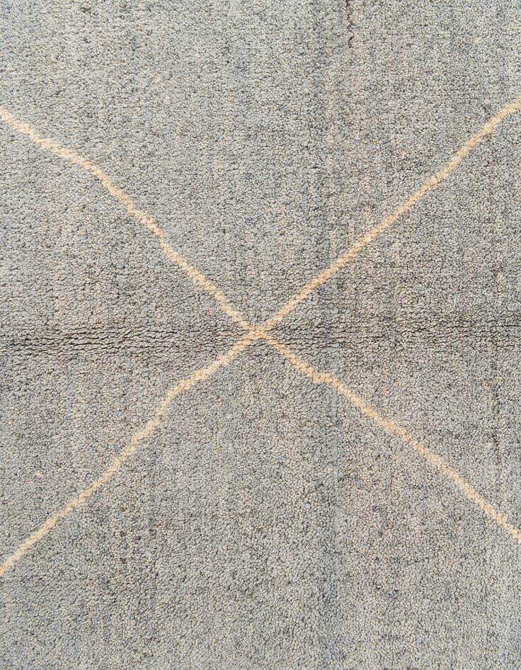 Detail image of  5' 7 x 8'  Hand Knotted Moroccan Wool Rug