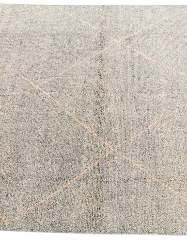 Detail image of  4' 7 x 6' 9  Hand Knotted Moroccan Wool Rug