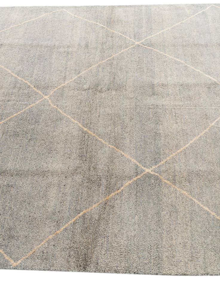 Detail image of  5' 8 x 8' 1  Hand Knotted Moroccan Wool Rug