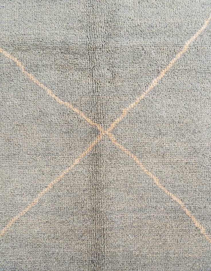 Detail image of  4' 7 x 6' 9  Hand Knotted Moroccan Wool Rug