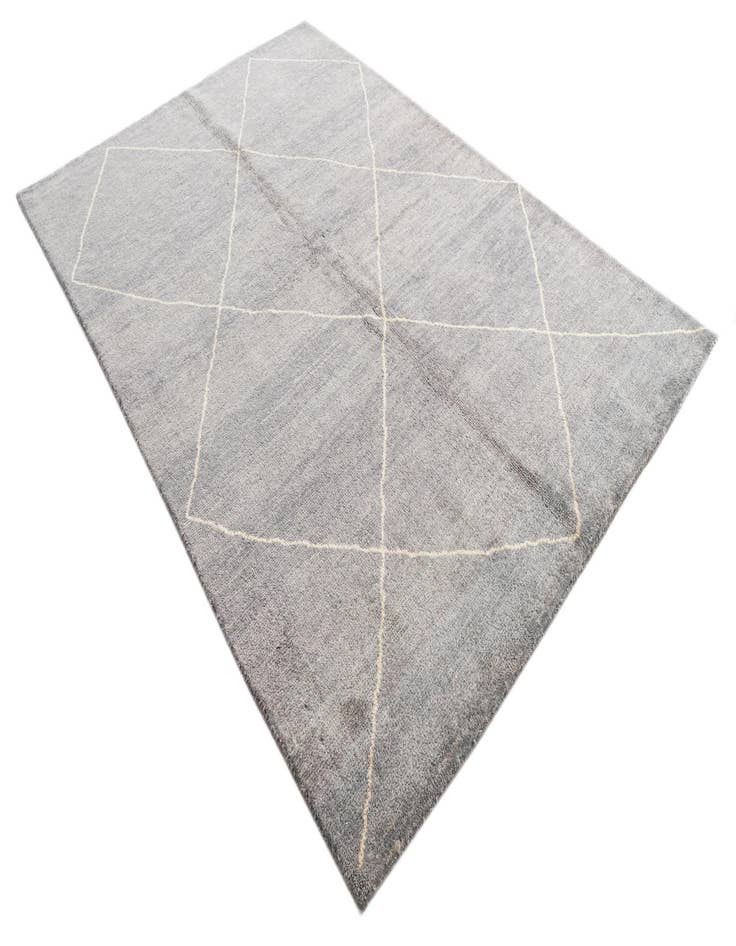 Detail image of  5' 7 x 8' 2  Hand Knotted Moroccan Wool Rug