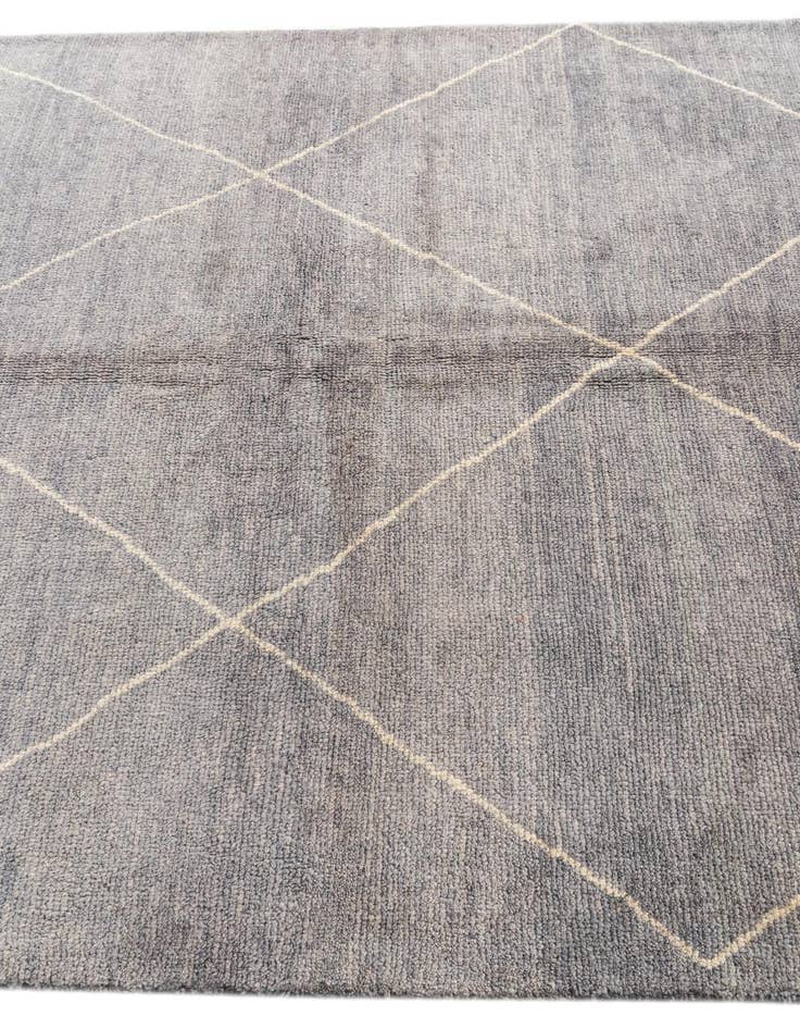 Detail image of  5' 7 x 8' 2  Hand Knotted Moroccan Wool Rug