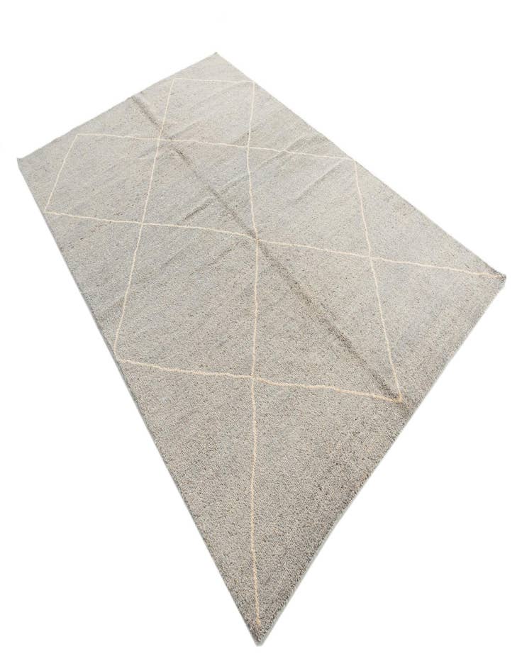 Detail image of  5' 6 x 8' 3  Hand Knotted Moroccan Wool Rug