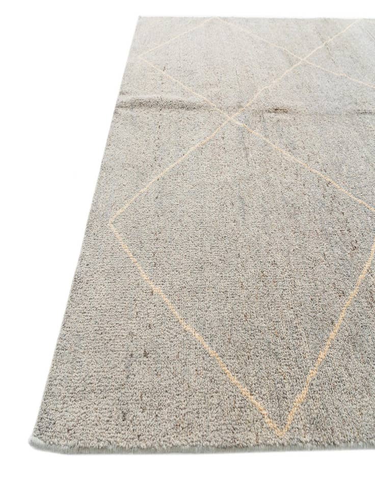 Detail image of  5' 6 x 8' 3  Hand Knotted Moroccan Wool Rug