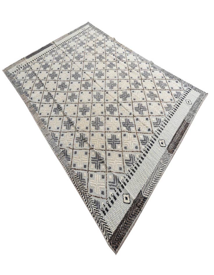 Detail image of  8' 5 x 12' 4  Hand Knotted Moroccan Wool Rug