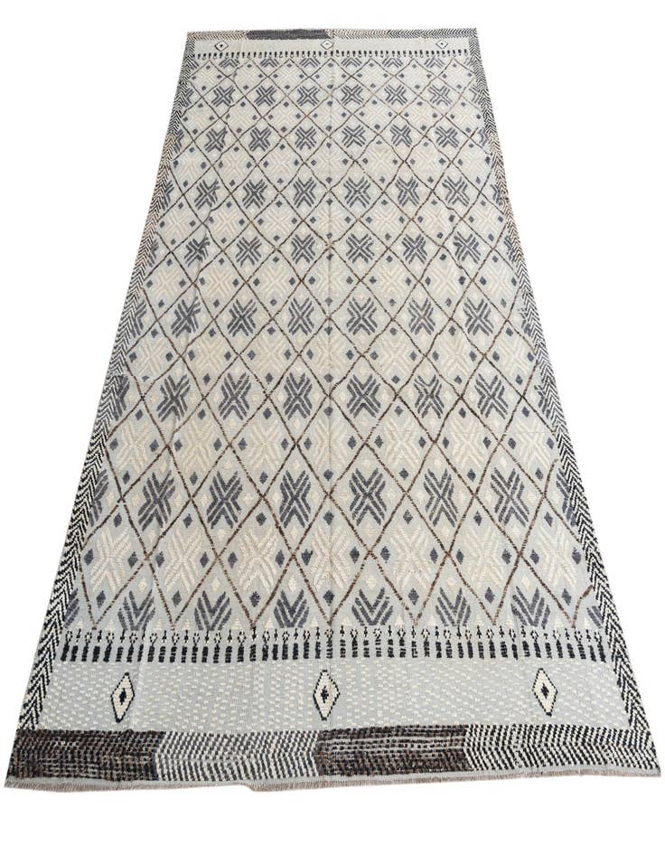 Detail image of  8' 5 x 12' 4  Hand Knotted Moroccan Wool Rug