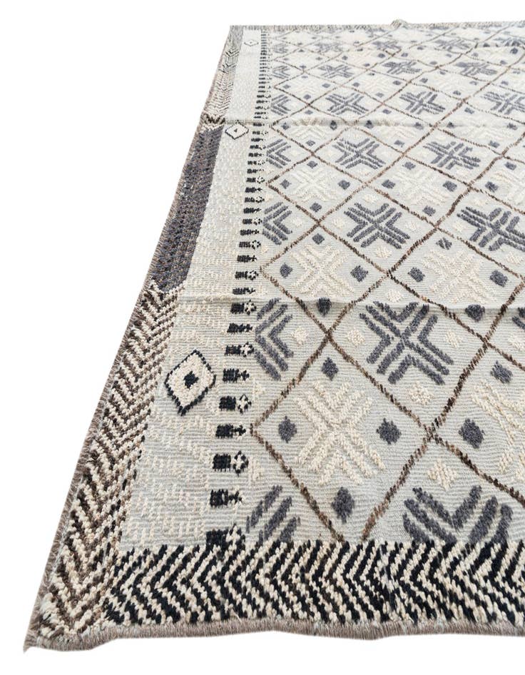 Detail image of  8' 5 x 12' 4  Hand Knotted Moroccan Wool Rug