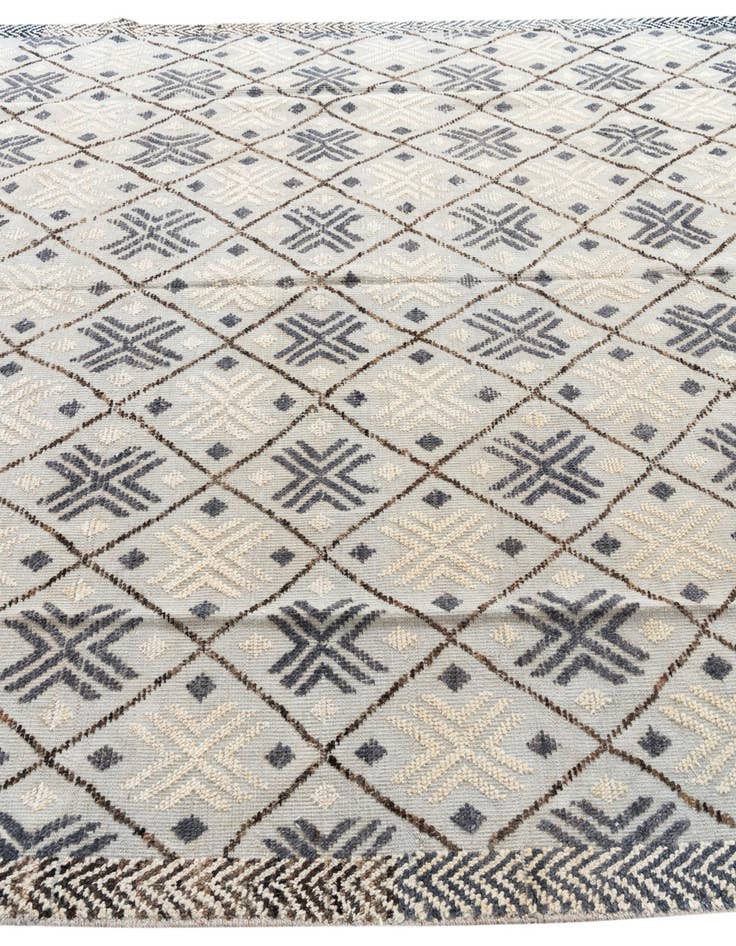 Detail image of  8' 5 x 12' 4  Hand Knotted Moroccan Wool Rug