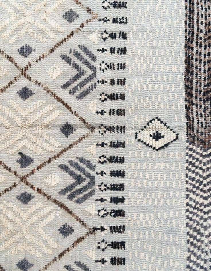 Detail image of  8' 5 x 12' 4  Hand Knotted Moroccan Wool Rug