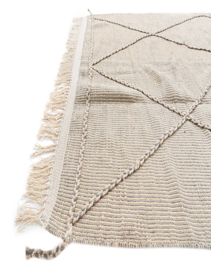 Detail image of  5' 4 x 8' 5  Hand Knotted Moroccan Wool Rug