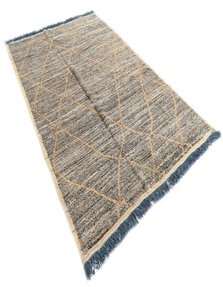 Detail image of  6' 1 x 9' 5  Hand Knotted Moroccan Wool Rug