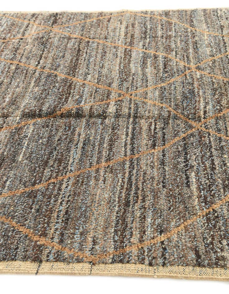 Detail image of  6' 1 x 9' 5  Hand Knotted Moroccan Wool Rug