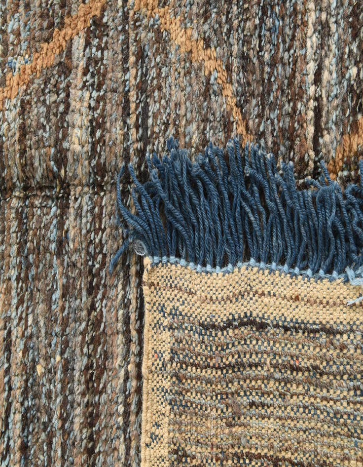 Detail image of  6' 1 x 9' 5  Hand Knotted Moroccan Wool Rug