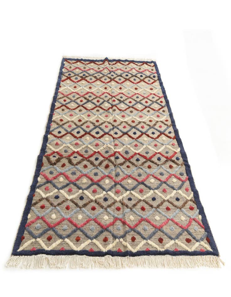 Detail image of  5' 8 x 7' 10  Hand Knotted Moroccan Wool Rug