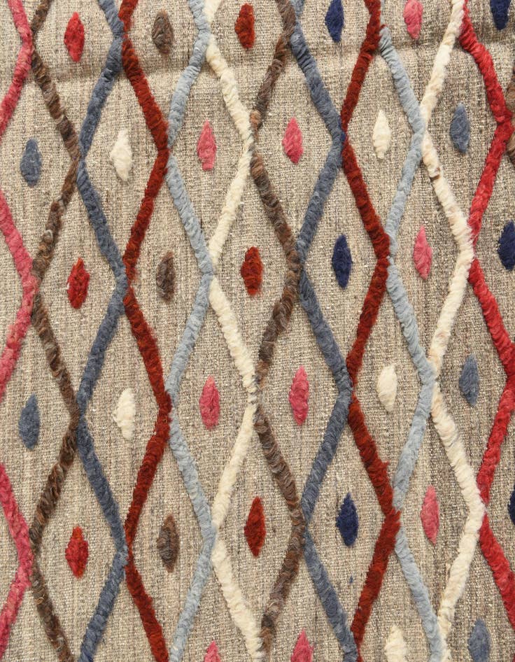Detail image of  5' 8 x 7' 10  Hand Knotted Moroccan Wool Rug