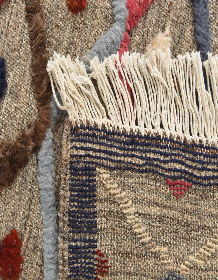 Detail image of  5' 8 x 7' 10  Hand Knotted Moroccan Wool Rug