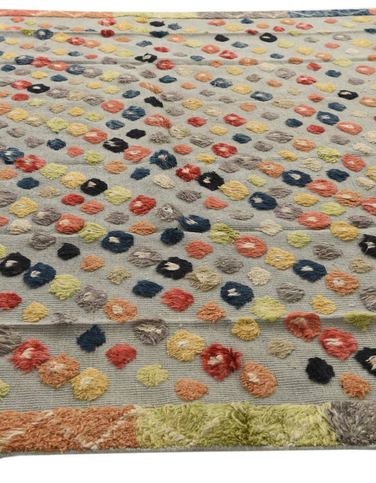 Detail image of  8' x 10' 6  Hand Knotted Moroccan Wool Rug