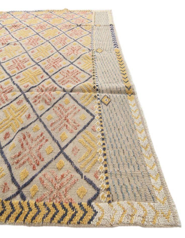 Detail image of 8' x 10' 4 Hand Knotted Moroccan Wool Rug