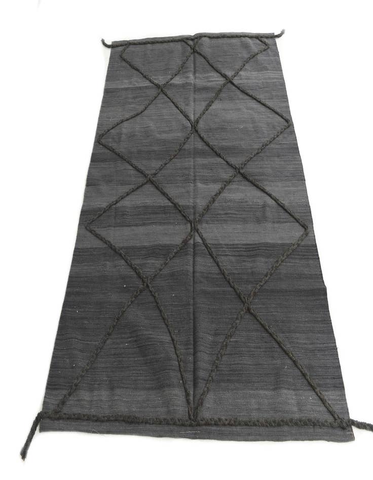 Detail image of  4' 9 x 6' 6  Hand Knotted Moroccan Wool Rug